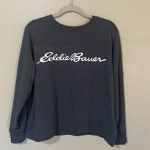 Womens Eddie Bauer Camp logo Crew Neck Sweatshirt